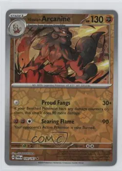 Hisuian Arcanine Reverse Foil Pokemon Scarlet & Violet: Twilight Masquerade TWM - Image 1