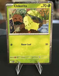 Pokemon TCG - Fart Swirl 💫💫💫Cosmos Holo Blister Promo - Chikorita MEP 069 - Image 1