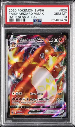 2020 POKEMON SWORD & SHIELD DARKNESS ABLAZE #020 FULL ART/CHARIZARD VMAX PSA 10 - Image 1
