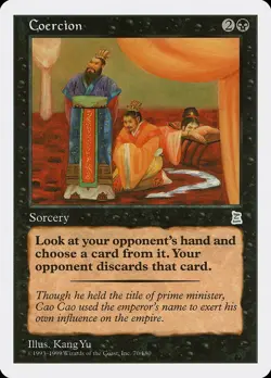 MTG Coercion NM Portal Three Kingdoms PTK English Magic card - Image 1