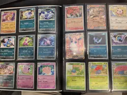 Pokemon 151 S&V BINDER With 1-151 Cards Mew Ex 053 Mewtwo 052 Snorlax 051 & More - Image 5