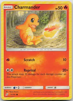 Charmander 11/181 Team Up Common Pokemon MP - Image 1