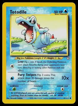 Pokemon Card Neo Genesis Totodile 81/111 Common - Image 1