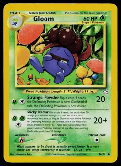 Pokemon Card Neo Genesis Gloom 36/111 Uncommon - Image 1