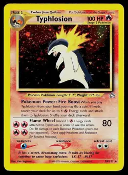 Pokemon Card Neo Genesis Typhlosion 18/111 Unlimited Holo Rare - Image 1