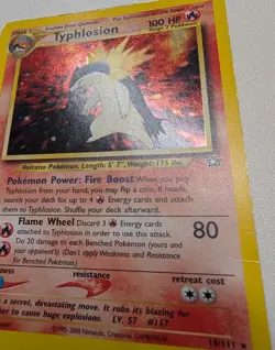 Pokemon Card Neo Genesis Typhlosion 18/111 Unlimited Holo Rare - Image 3
