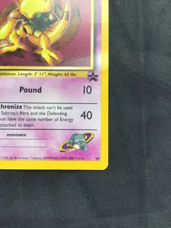 Pokemon Cards: Wizards Black Star Promo: Sabrina's Abra 19 - Image 4