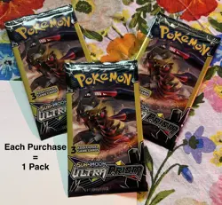 Pokemon TCG Sun & Moon Ultra Prism 3 Card Pack Giratina Artwork - Image 1