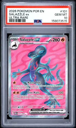 2026 POKEMON POR EN-PERFECT ORDER 101 SALAZZLE EX ULTRA RARE PSA 10 - Image 1