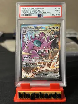 Pokemon TCG Team Rocket's Nidoking ex 233/182 SIR Holo PSA 9 EN 2025 - Image 1