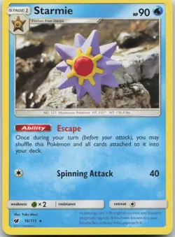 Starmie 16/111 Crimson Invasion Rare Pokemon HP - Image 1