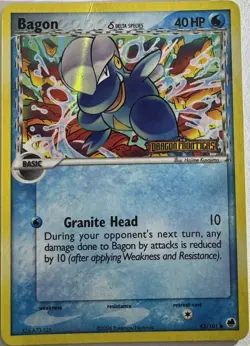 Pokemon TCG Dragon Frontiers Bagon 43/101 Stamped Reverse Holo - Image 1