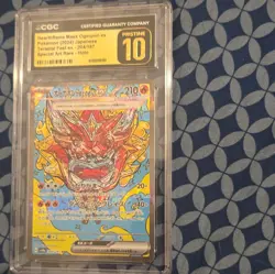 CGC Pristine 10 Pokemon Hearthflame Mask Ogerpon ex 204/187 SAR Holo JP 2024 - Image 1