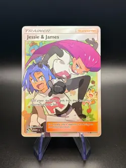 NM Jessie & James Full Art 68/68 Hidden Fates Ultra Rare Pokemon Card - Image 4