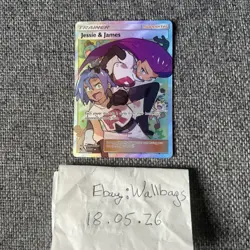Pokemon Jesse James Full Art Card 68/68 Hidden Fates, Near Mint Condition - Image 1