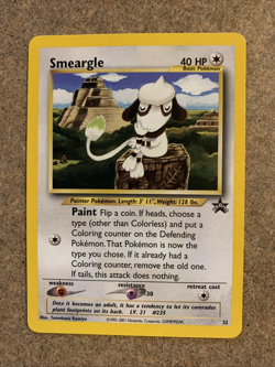 SMEARGLE 2001 POKEMON BLACK STAR PROMO CARD #32 NM - Image 1