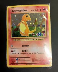Pokemon Card Charmander Holo Toys R Us Promo Evolutions SEALED 9/108 - Image 1