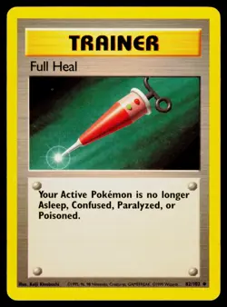 Full Heal - 82/102 LP Uncommon Base Set Unlimited Pokemon - Image 1