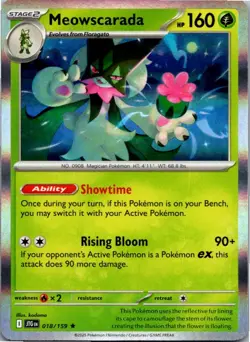 Meowscarada 018/159 Rare Journey Together Pokemon Holo Near Mint - Image 1
