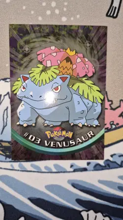 Pokemon Topps Chrome Venusaur #3 Card Foil Holo 2000 TV Animation Series 1 NM - Image 1