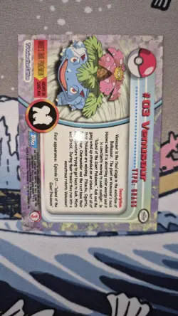 Pokemon Topps Chrome Venusaur #3 Card Foil Holo 2000 TV Animation Series 1 NM - Image 2