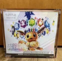 Pokemon TCG Prismatic Evolutions Elite Trainer Box ETB w / Acrylic Case Protect - Image 1