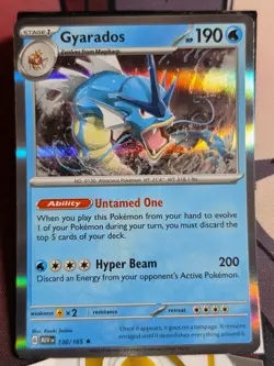 Gyarados 130/165 Rare 151 Pokemon Holo Near Mint - Image 1