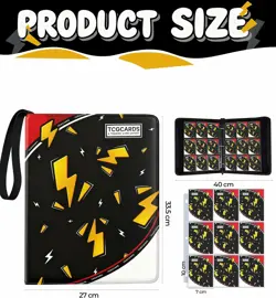 Pokemon Trading Card Binder Holds 900 Cards 9 Pocket Album TCG CCG MTG Game - Image 2
