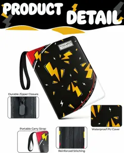 Pokemon Trading Card Binder Holds 900 Cards 9 Pocket Album TCG CCG MTG Game - Image 3