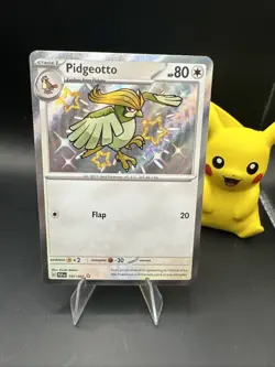 Pidgeotto 197/091 Shiny Rare Paldean Fates Pokemon Holo Near Mint - Image 1