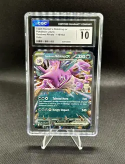 Pokemon TCG Team Rockets Nidoking ex 119/182 CGC GEM MNT 10 Destined Rivals - Image 1