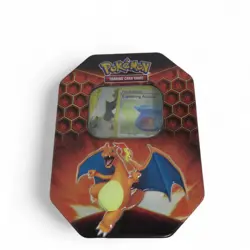 Pokemon GX/TCG Hidden Fates Tin Trading Card Game Multicoloured Preloved - Image 1