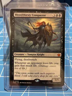 Bloodthirsty Conqueror [Foundations] FDN 0058 | Mythic Rare MTG TCG Card NM - Image 1