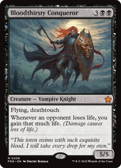 Bloodthirsty Conqueror [Foundations] FDN 0058 | Mythic Rare MTG TCG Card NM - Image 2