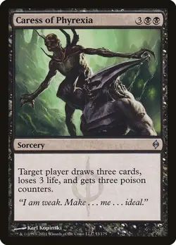 Caress of Phyrexia 1x FOIL MtG FOIL New Phyrexia SP/NM - Image 1