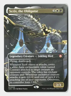 Scriv, the Obligator (Borderless) 9 Commander: Secrets of Strixhaven MTG NM - Image 1