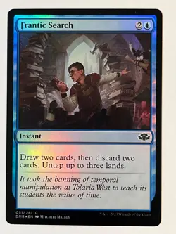 Frantic Search Dominaria Remastered Foil MTG NM - Image 1