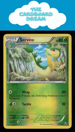 Servine Black and White #3/114 Uncommon Reverse Holo HP Pokemon Card - Image 1