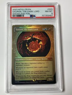 Sauron, the Dark Lord (Showcase-foil) - Universes Beyond (LTR) MTG PSA 8 - Image 1