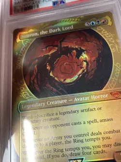 Sauron, the Dark Lord (Showcase-foil) - Universes Beyond (LTR) MTG PSA 8 - Image 3