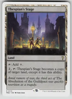 Thespian's Stage (White Border) Rare Mystery Booster 2 113 MTG Near Mint 2024 - Image 1