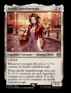 Aerith Gainsborough 4 Rare FINAL FANTASY Magic: The Gathering Foil Near Mint - Image 1