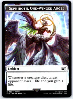 Emblem - Sephiroth, One-Winged Angel Double-Side MTG NM/M - Image 1