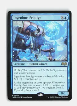 Ingenious Prodigy 56 Foil Wilds of Eldraine MTG NM - Image 1