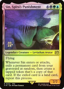 Magic The Gathering MTG SIN, SPIRA'S PUNISHMENT FOIL FINAL FANTASY Prerelease NM - Image 1