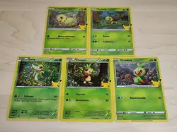LOTTO 5 CARTE POKEMON - MCDONALD'S 2021 - HOLO - CHIKORITA - TURTWIG - SNIVY - Image 1