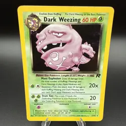 Dark Weezing 14/82 Holo Rare Team Rocket LP Pokemon TCG WOTC Vintage - Image 1
