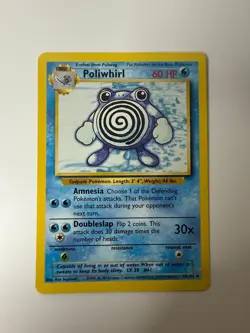 Poliwhirl 38/102 Uncommon Base Set Unlimited Pokemon Near Mint - Image 1