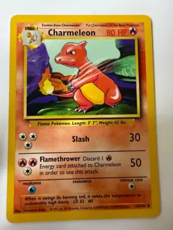 Charmeleon 24/102 Uncommon Base Set Unlimited Pokemon Lightly Played - Image 1