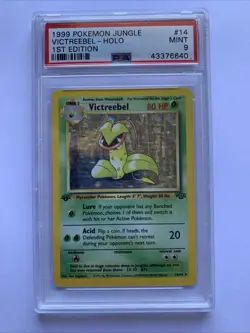 Pokemon Card Jungle 1st Edition 14/64 Victreebel Holo PSA 9 - Image 1